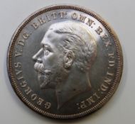 George 1935 raised edge inscription, low mintage silver proof Jubilee 'rocking horse' crown, in