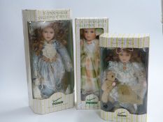 Ten Seymour Mann Connoisseur Collection collectors' dolls, all in original boxes