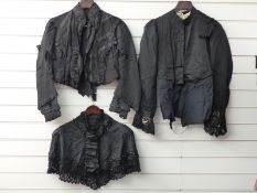 Three Victorian beaded jackets