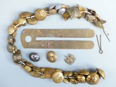 British Army, a collection of buttons to include RAF, Royal Artillery, Scottish etc