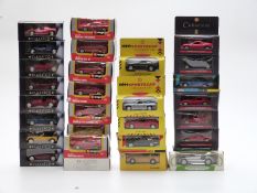 Forty-five Burago, Maisto and similar diecast model sports cars, all in original boxes