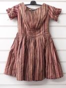 Victorian child's taffeta pleated dress