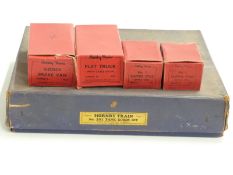 Hornby 0 gauge clockwork train set with LNER 460 locomotive, two additional wagons and two buffer