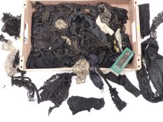 Large collection of vintage bead work trims, most cut from garments