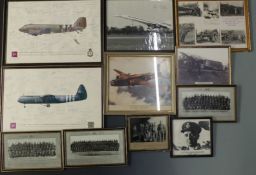 Signed military and aviation prints including Brian Trubshaw Concorde and other RAF interest