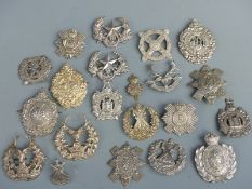 A collection of British Army Scottish cap badges/ Glengarry badges including Gordon Highlanders,