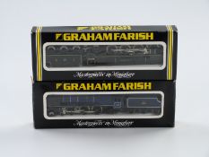 Two Graham Farish N gauge 4-6-2 Duchess Class locomotives LMS City of Hereford and Queen