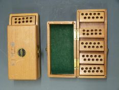 A pair of wooden Parker-Hale .22 ammunition 50 round boxes.