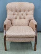 Upholstered button back chair