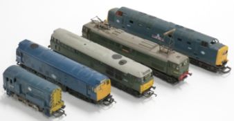 Five Hornby, Tri-ang and Lima 00 gauge diesel locomotives including The Fife & Forfar Yeomanry,