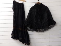 Victorian skirt and lace trimmed cloak
