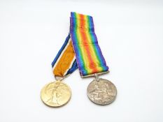 Royal Navy WWI medal pair comprising War Medal and Victory Medal to K.35295 S.F. Stock Sto.1.R.N