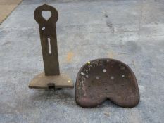 Vintage tractor seat and chair back