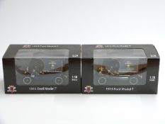 Two Motor City Classics 1:18 scale diecast model 1915 Ford Model T New York Police Department