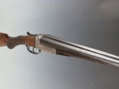 Holloway & Naughton Ltd 12 bore side by side ejector shotgun with named and engraved locks, engraved