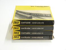 Four Trix Coachbuilder construction kits three composite coaches and one Buffet Car, all in original