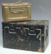 WWII c206 ammunition box dated 1940 together with a US military ammunition box marked Cal .50 M2