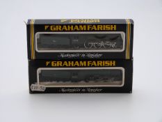 Two Graham Farish N gauge BR 4-6-2 Flying Scotsman locomotives 1822, both in boxes