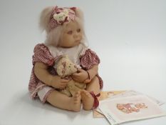 Annette Himstedt Kinder doll Baby Lieschen 1998, numbered 1621, 61cm tall, in original box with