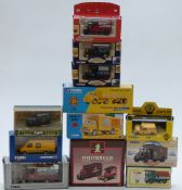 Twelve Corgi diecast model vans and commercial vehicles including Archive Corgi, Pickfords, Royal