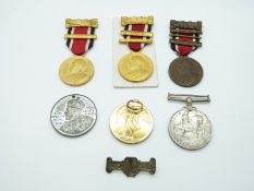 British Army WWI medal pair comprising War Medal and Victory Medal named to 23883 Pte. E.T.Brown