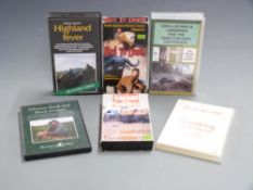 Six shooting related DVD's and videos Game-To-Eat Cooking with Game, Siberian Buck and Black Grouse,