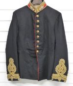 A c1902 The Yorkshire (Duke of York's Own) Royal Garrison Artillery officer's full dress tunic of