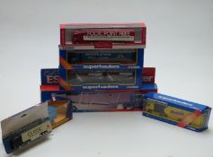 Seven Corgi Superhaulers and similar diecast model lorries including Pickfords, Knights of Old,