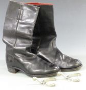 British Army pair of cavalry boots Royal Gloucestershire Hussars size 10, together with a pair of