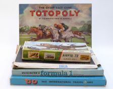 Four Waddingtons board games Totopoly, Formula 1, Go and Ouija together with an Airfix 1:72 scale