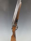 Zabala LP71 12 bore side by side ejector shotgun with engraved lock, underside and top plate,