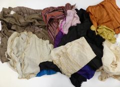 A collection of vintage clothing to include Victorian items