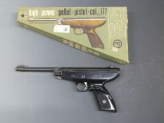 Tex 086-177 air pistol, serial number 156379, in original box with tags and instructions