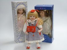Nine Regency Fine Arts, Windsor, Belamore and similar collectors' dolls, all in original boxes