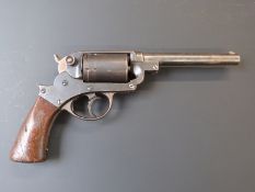 Starr Arms Co. New York 10.6mm five-shot double action percussion centre fire revolver with steel