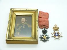 French medal pair comprising Legion d'Honneur and Swedish Order of The North Star together with a