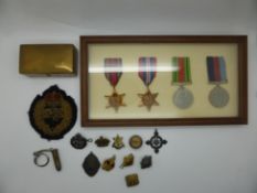 British Army WWII medal group comprising 1939/1945 Star, Burma Star, War Medal and Defence Medal