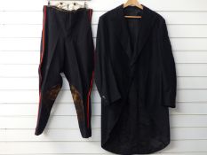 19th/20thC frock coat with military jodhpurs