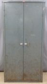 Metal industrial storage cabinet with shelves, W90 x D46 x H183cm