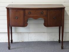 Georgian style mahogany sideboard, W121 x D58 x H91cm