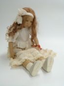 Annette Himstedt Kinder doll Sanfra 2000, limited edition 222, 86cm tall, in original box with