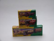 Three Corgi Classics The Showmans Range diecast model vehicles AEC Closed Pole Truck with Closed