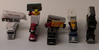 Ten Corgi, First Gear and similar diecast model lorries, tankers and vans including Frasers, Old