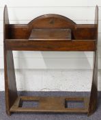 WWI umbrella / stick stand with Royal Flying Corps badge to front and sides, made from propeller