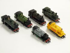 Six Hornby 00 gauge tank locomotives including NCB, Southern Connie etc