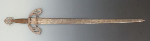 A Spanish broadsword marked Toledo to 84cm Blade.