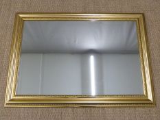 Gilt framed mirror, overall size 75 x 107cm