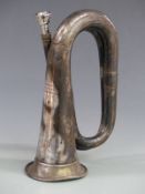 WWI Welsh Regiment optimus regulation model bugle by Douglas and Co, London with impressed 19,