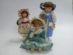Nine Alberon collectors' dolls, all in original boxes