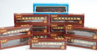 Twelve Airfix 00 gauge coaches, all in original boxes